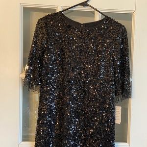 Black Sequin Dress